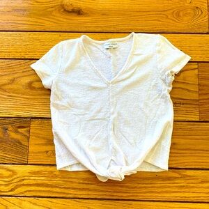 Madewell crop top tied shirt size xs